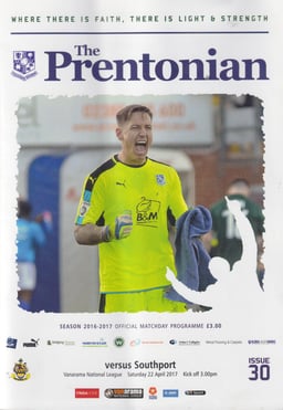 Tranmere Rovers v Southport Match Programme 2017-04-22